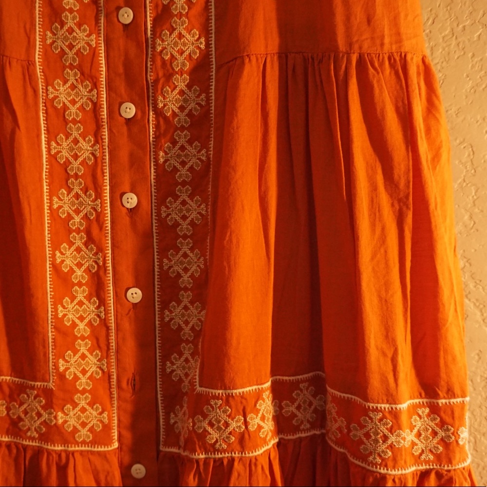 Madewell maxi, sleeveless printed dress. Orange, flowy. Brand new with tags.